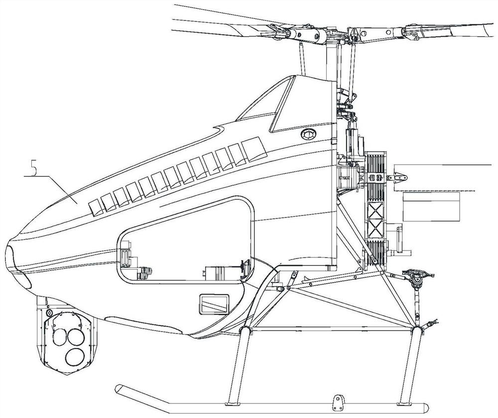 Unmanned helicopter equipment compartment