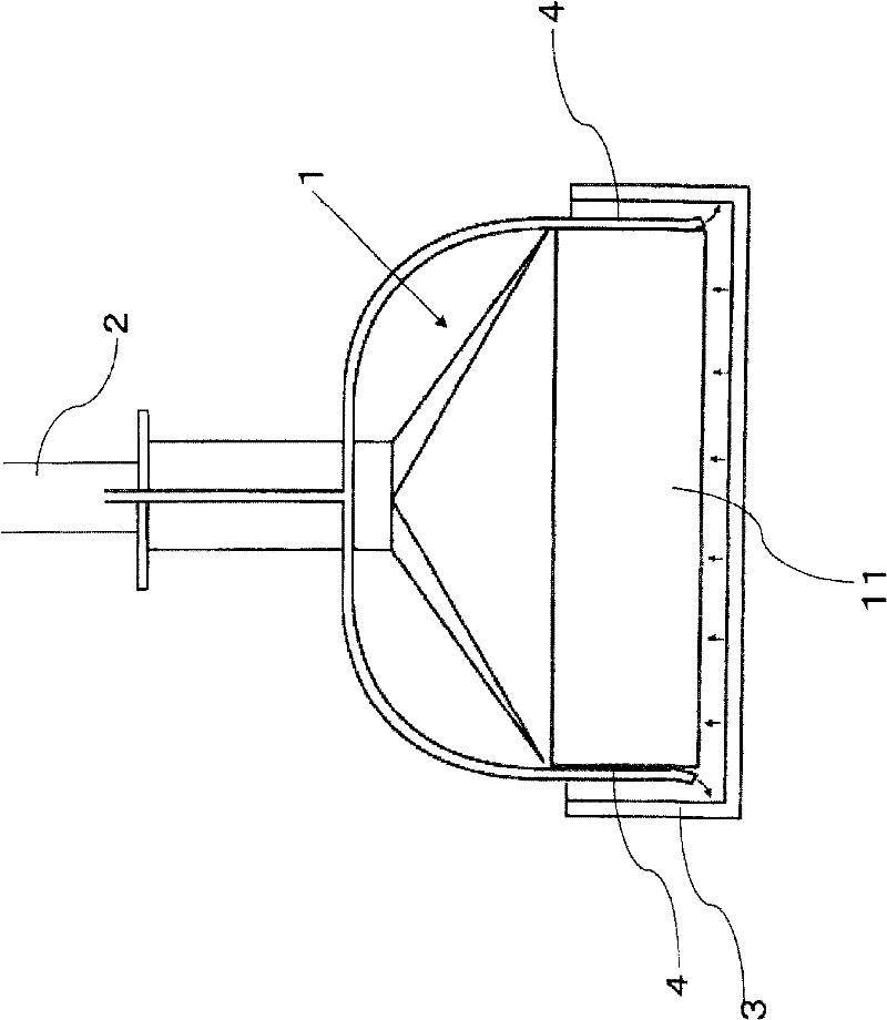 Cooling device for powder burned by saggar