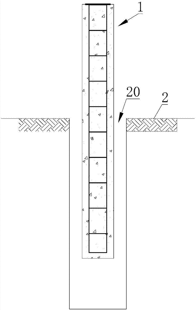 Foundation pile for photovoltaic bracket in frozen soil area and manufacturing method thereof