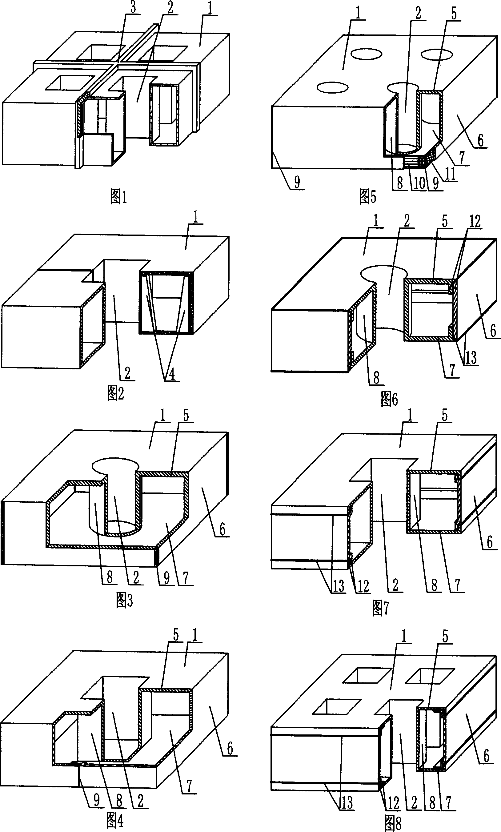 Light permanent tubing shell for filling concrete