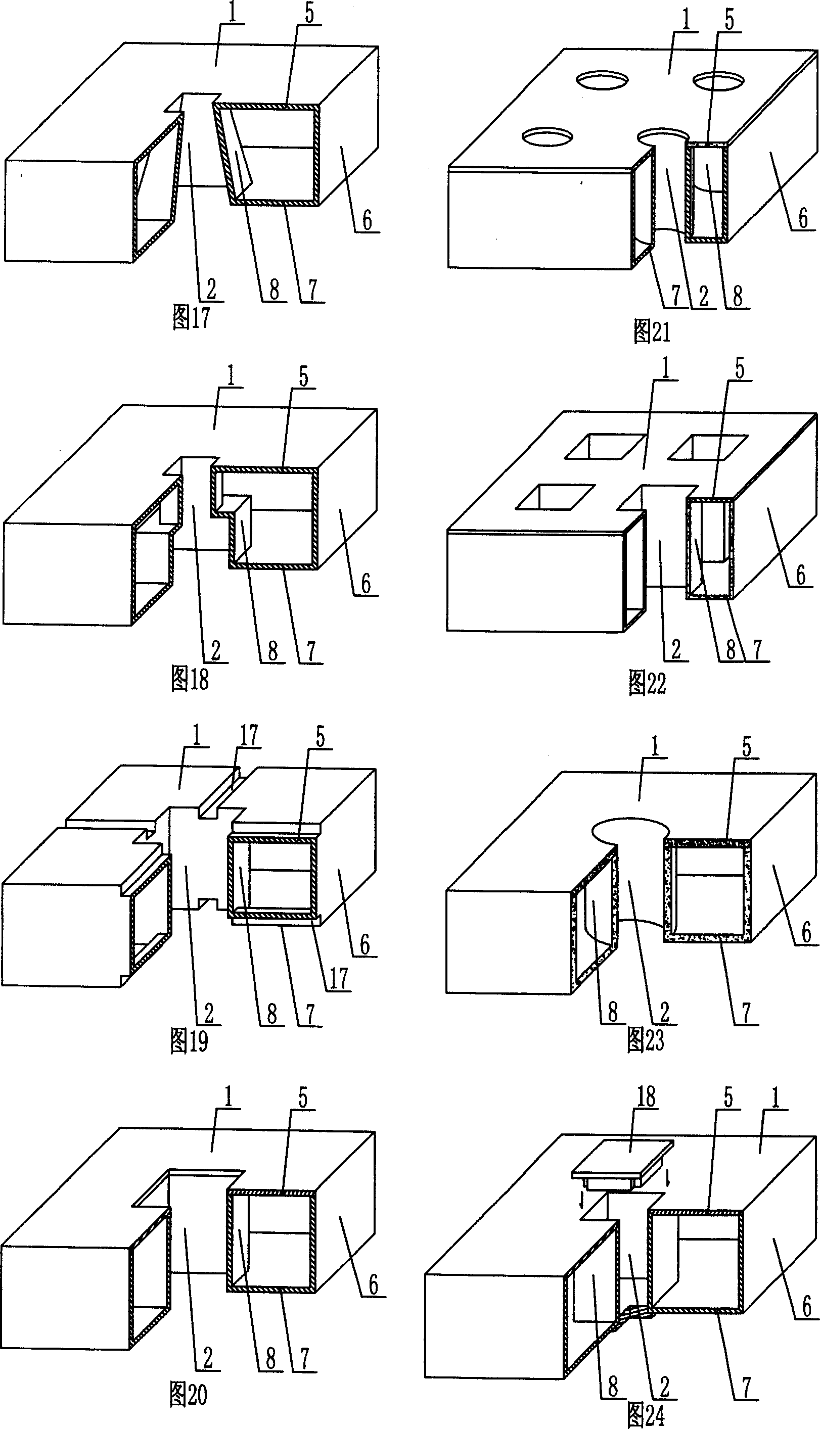 Light permanent tubing shell for filling concrete