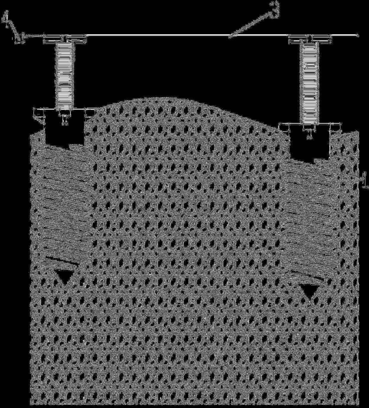 Pedal wire hanging pile device suitable for hard soil construction