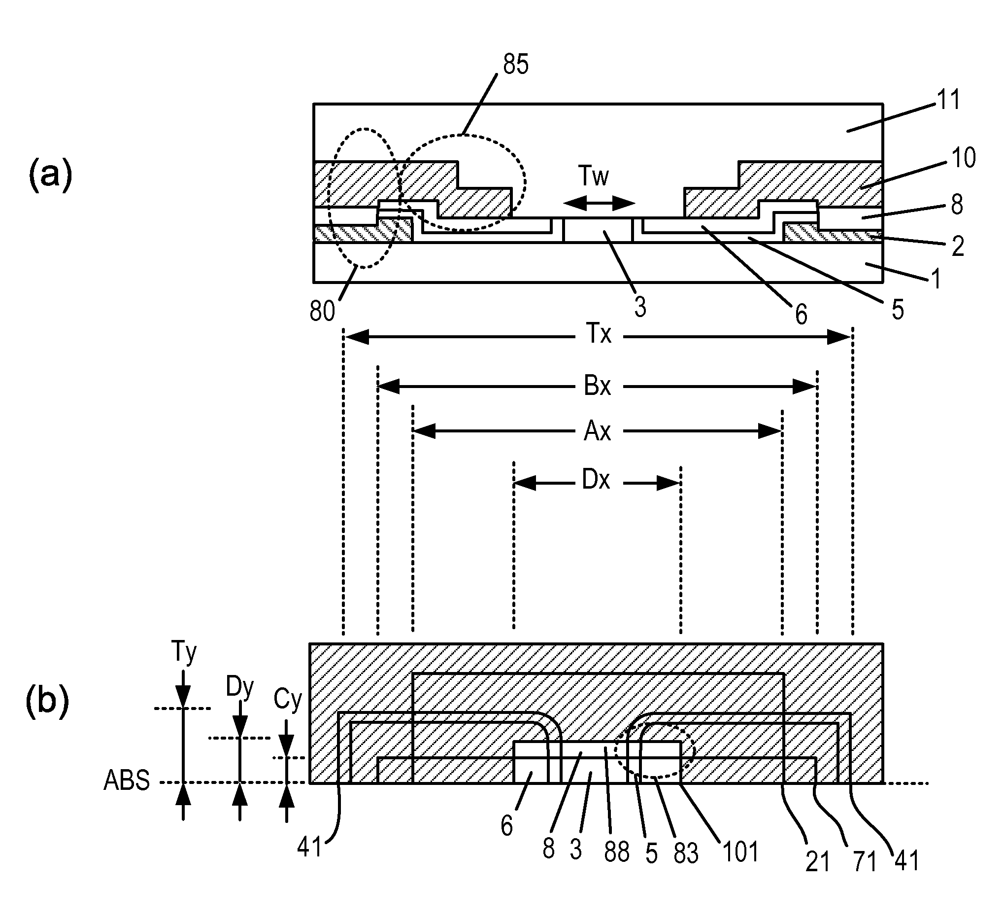 Thin film magnetic head and fabrication process for preventing short-circuit failure in a narrow track width and narrow gap length