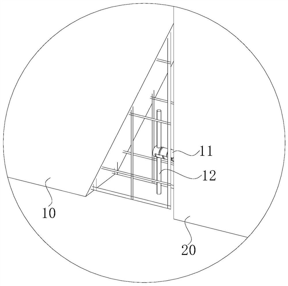 Anchoring method of prefabricated wall and cast-in-place structure and fabricated enclosure