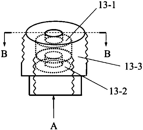 Attachment type unsteady cavitation fluid internal structure observation device and method