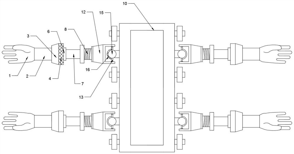 Rubber glove production line conveying system