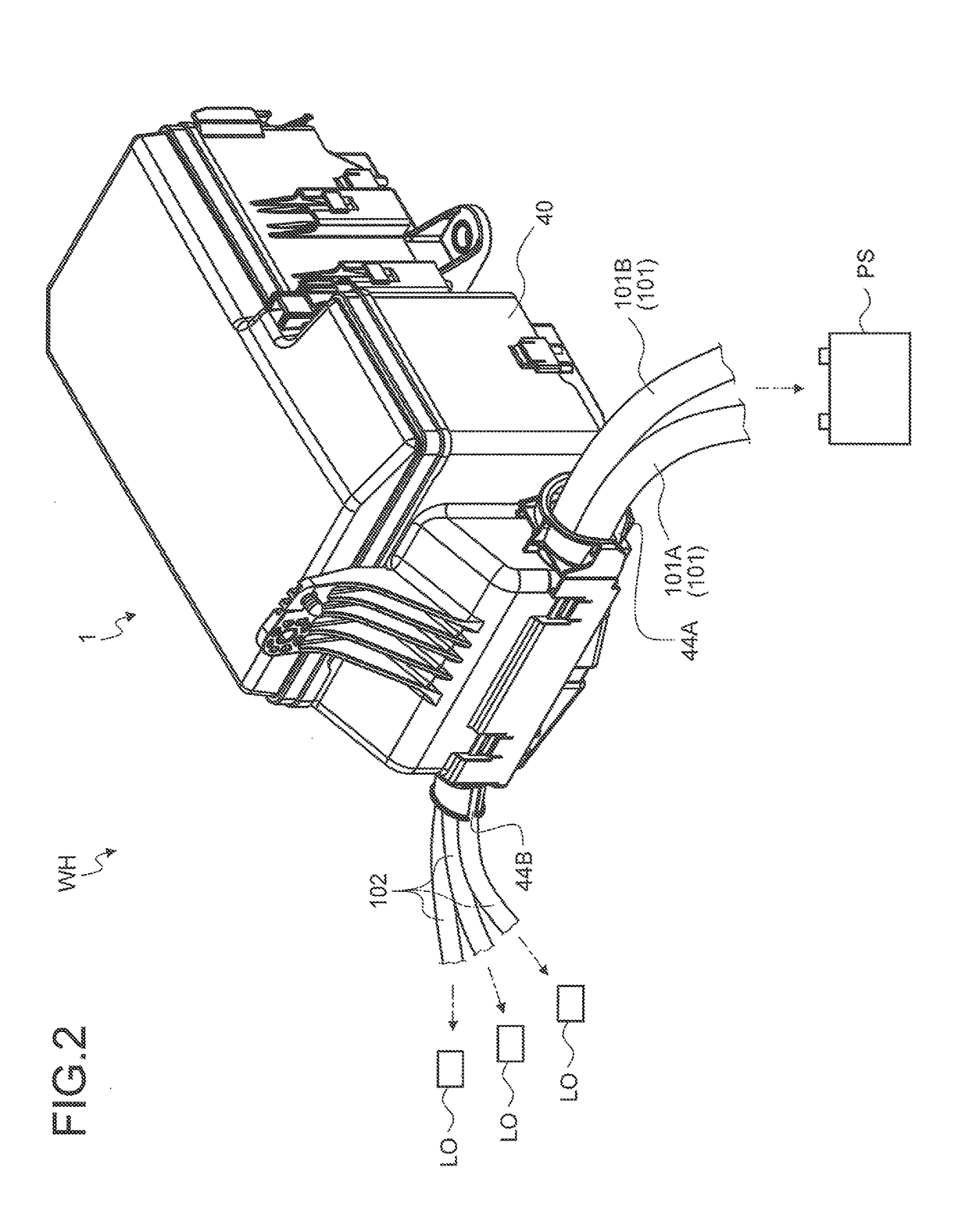 Electric connection box and wire harness