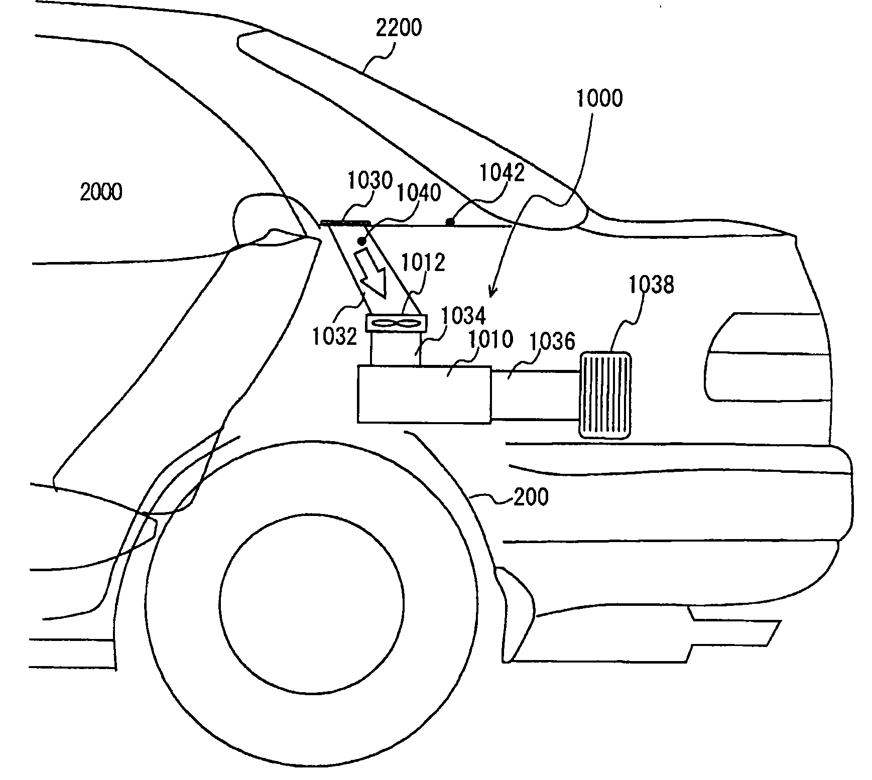 Device for cooling electric device mounted on vehicle