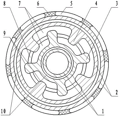 A washing machine motor rotor with mute function