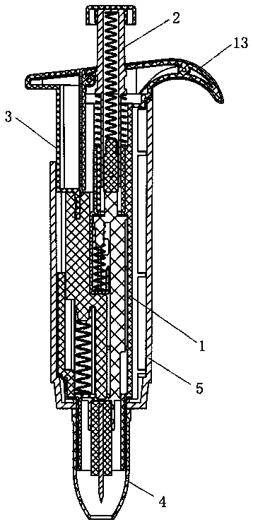 Puncturing appliance capable of performing continuous firing and needle lifting by single hand
