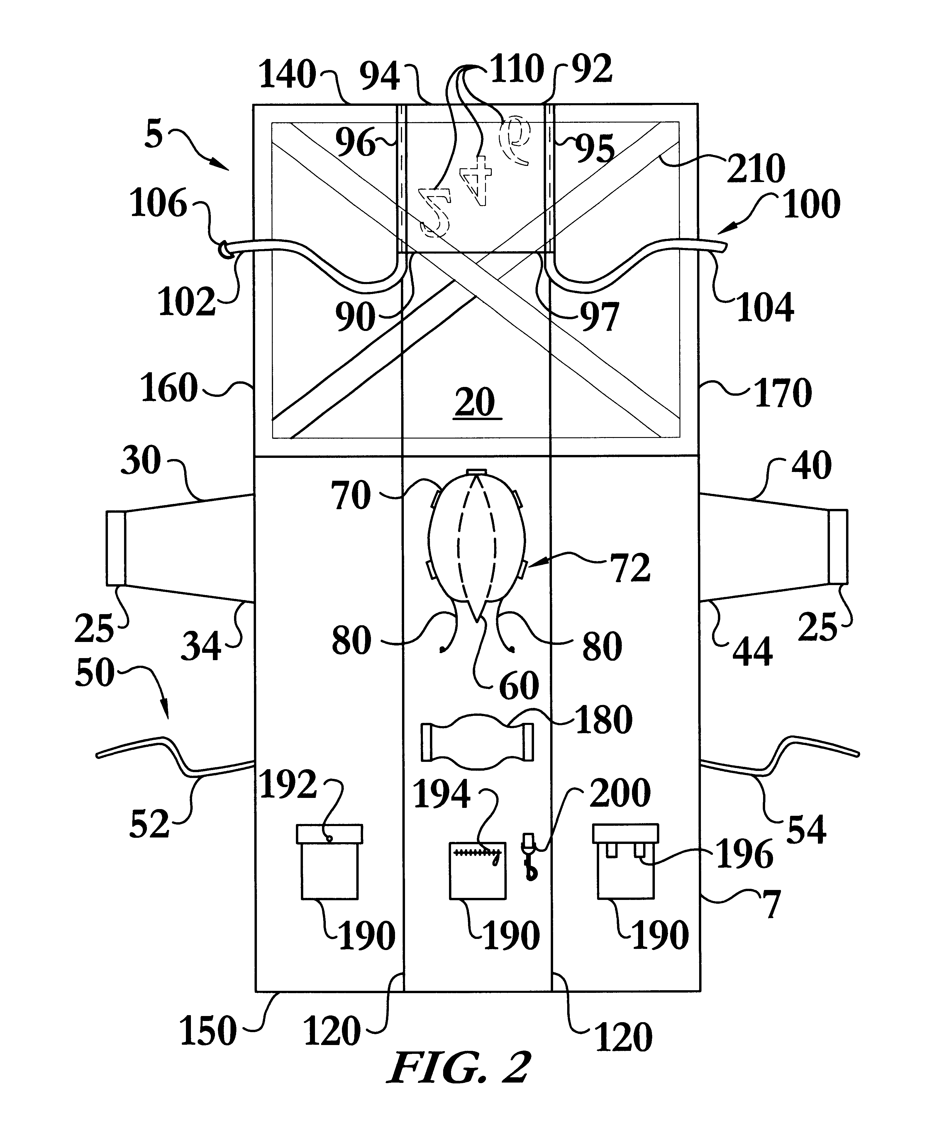 Combination cushion, carry device, and garment apparatus