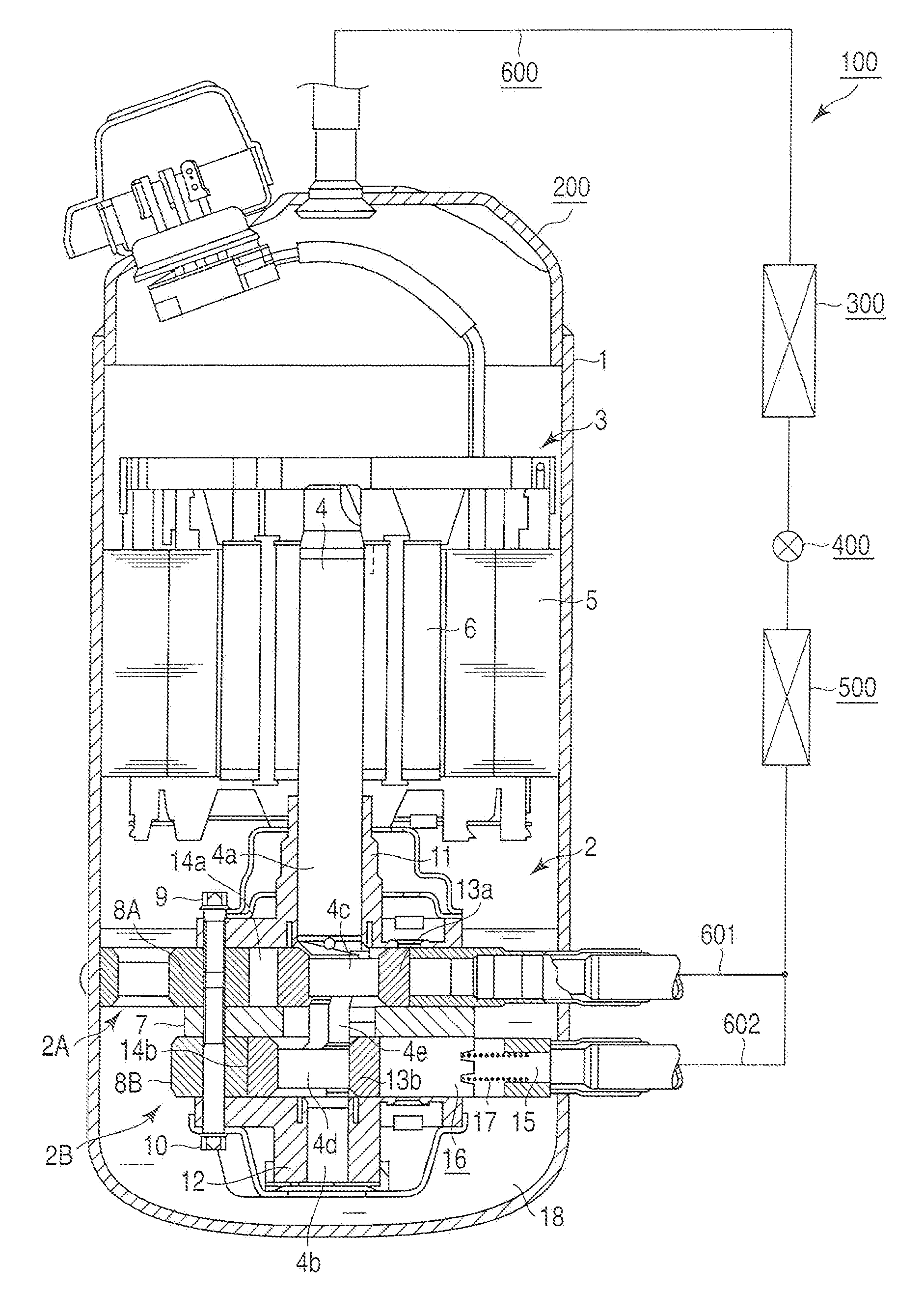 Multi-cylinder rotary compressor and refrigeration cycle equipment