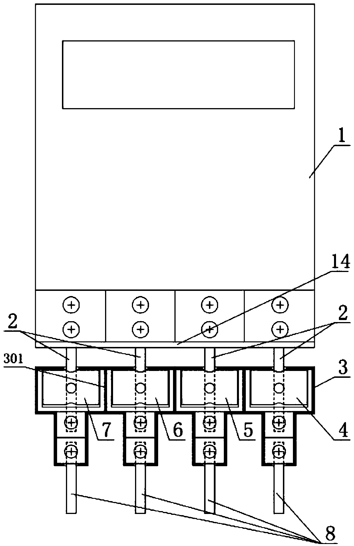 Power cut and electricity quantity loss preventing electric energy meter replacing apparatus