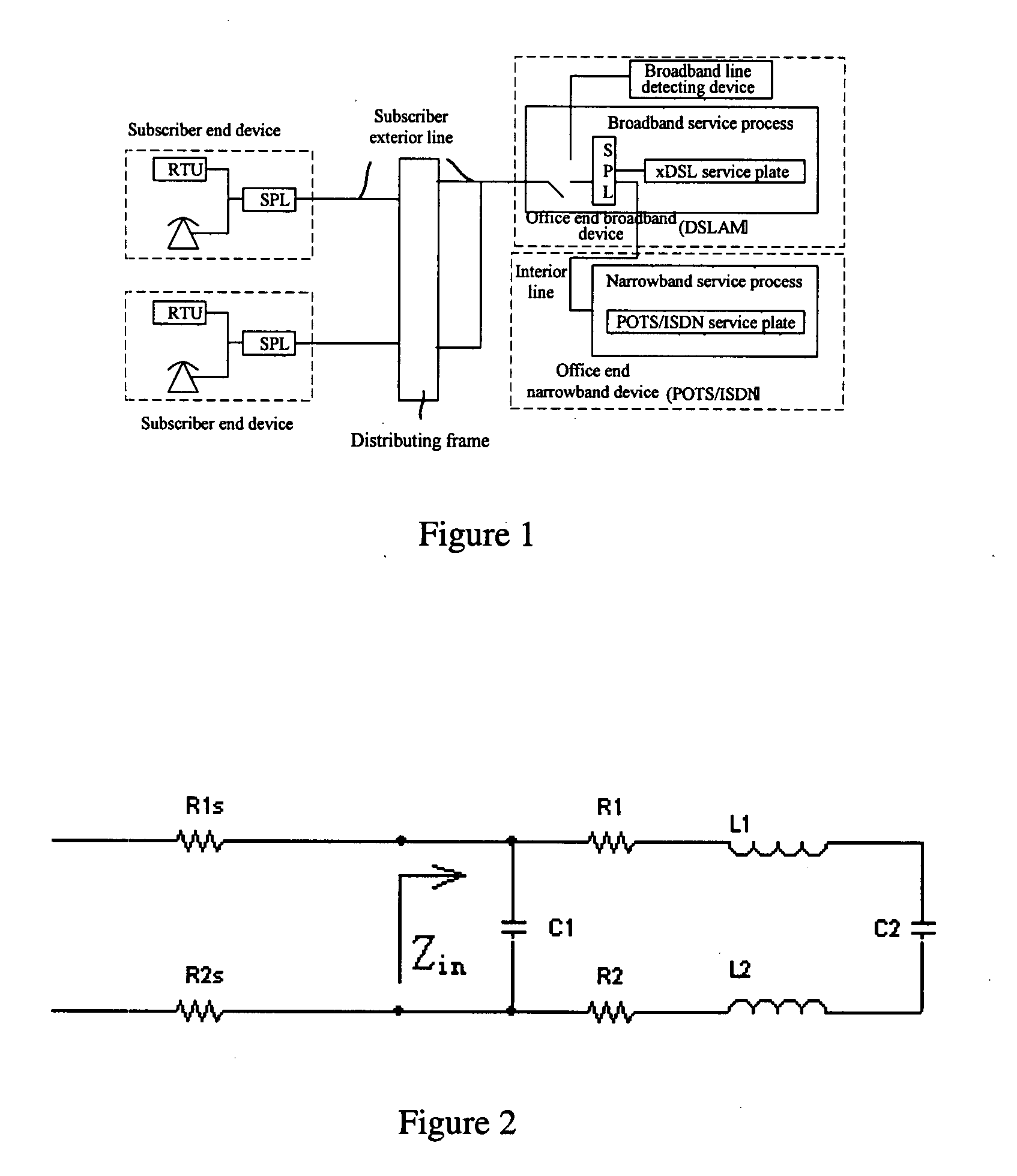 Method and device for detecting inductive elements in a communication line