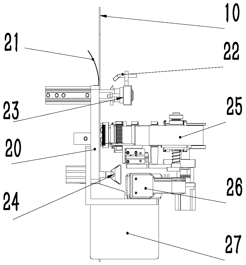 Multifunctional automatic punching, laminating, tape-preparing and cutting device and automatic punching, laminating, tape-preparing and cutting method for tail edge of coiled material