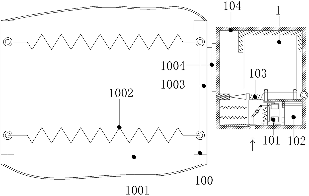 Mobile robot type drilling device for drilling of ceilings and walls