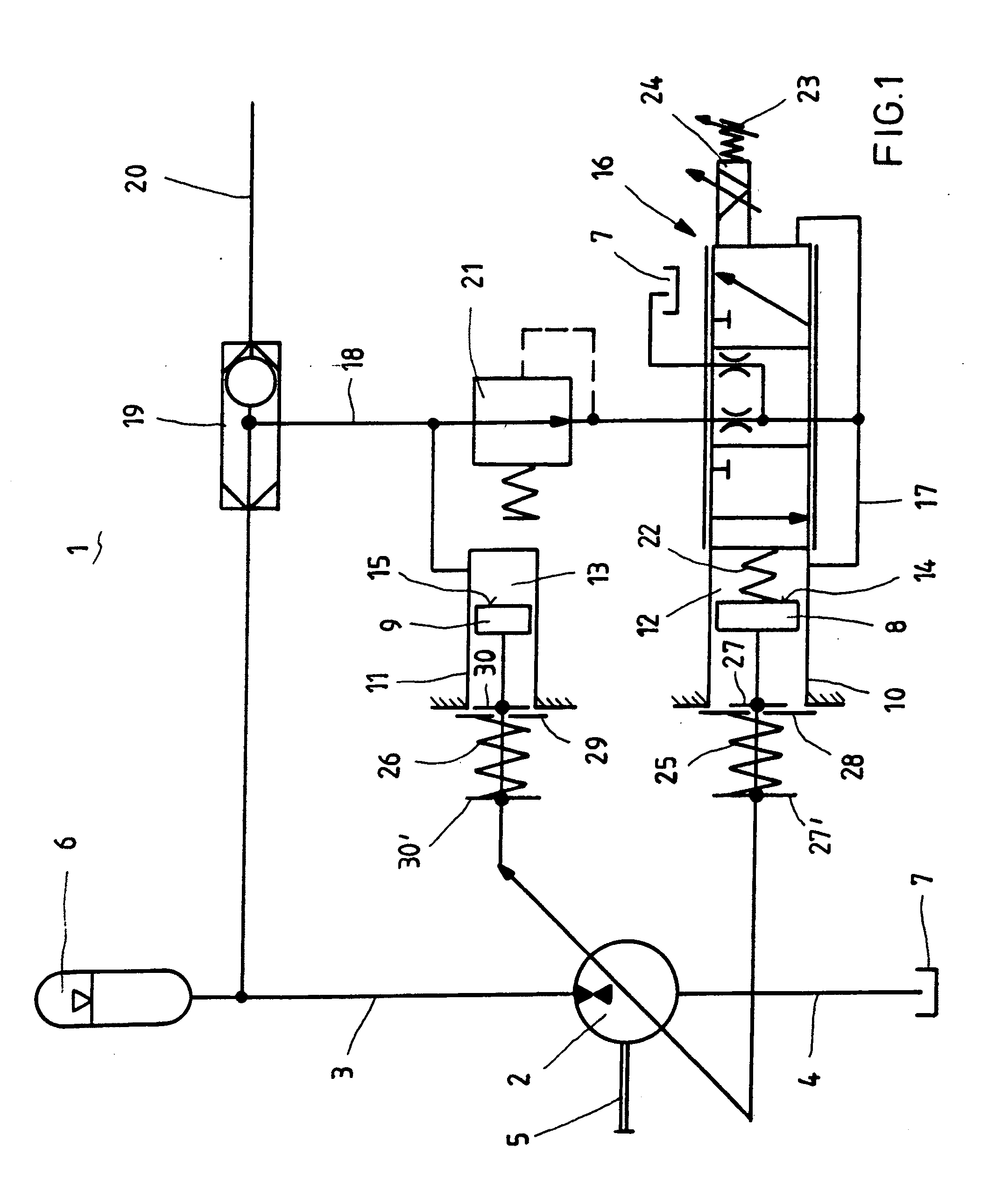 Hydraulic system having an adjustable hydrostatic machine