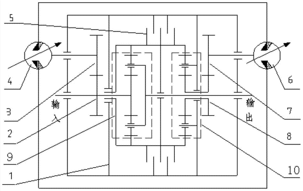 A Mechanical-Hydraulic Hybrid Continuously Variable Transmission Device Using Secondary Elements