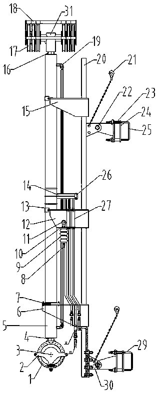 Hydraulic lifting device for well drilling and repairing appliance