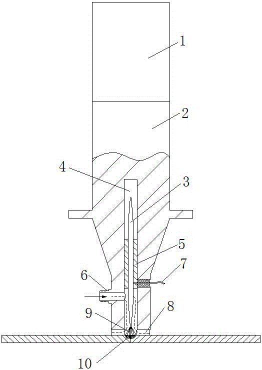 An ultrasonic non-melting electrode argon arc welding device