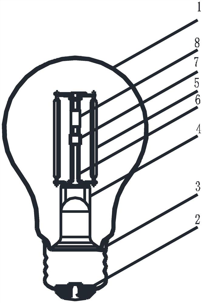 Novel drive-free LED filament lamp