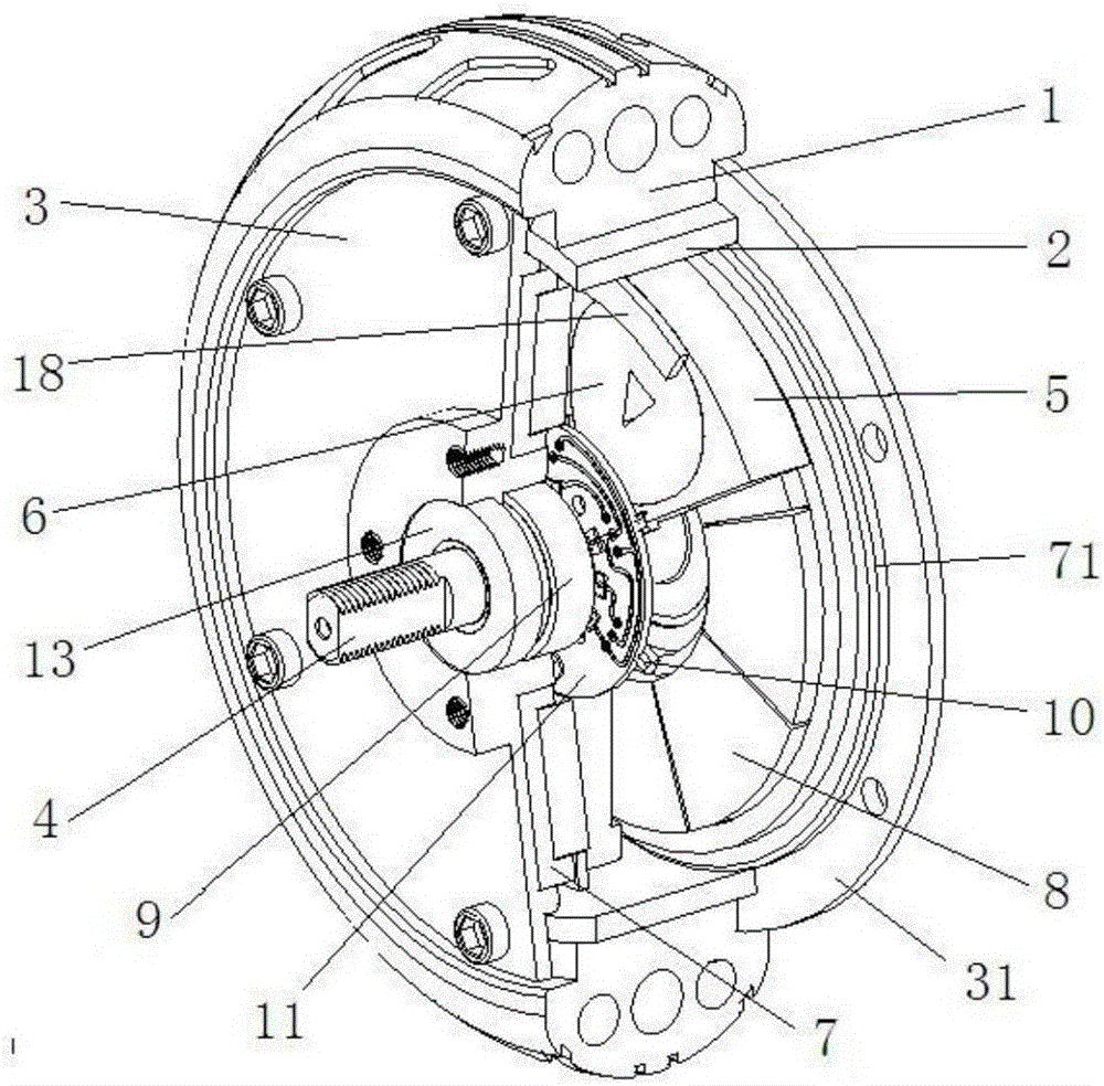 Small-wheel diameter solid tyre integrated electric machine driven by disc type coreless DC motor