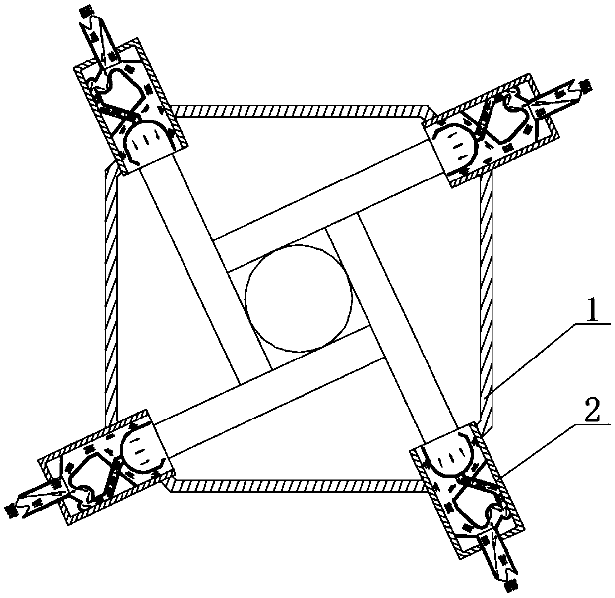 Flame-stabilizing novel direct-current pulverized coal burner