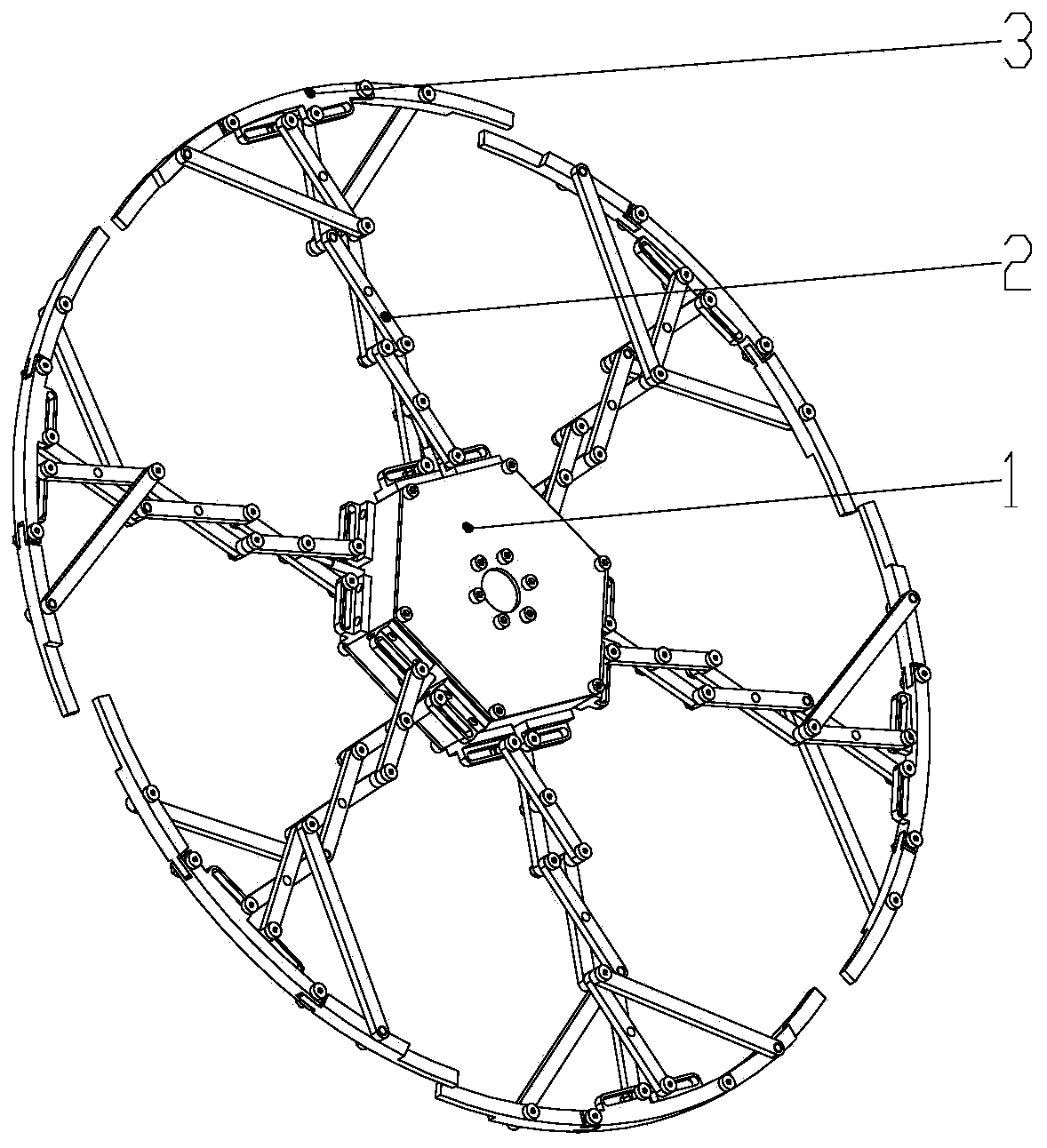 Telescopic deformation wheel device
