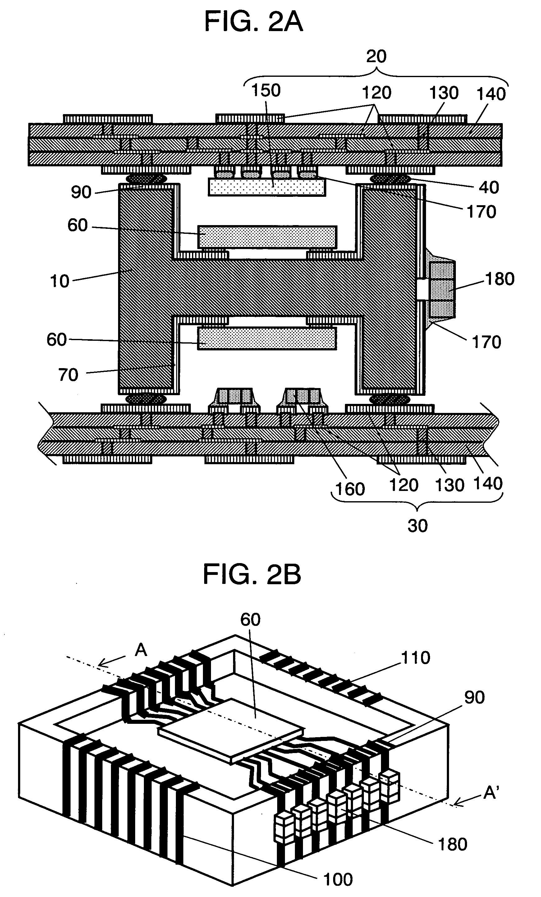 Stereoscopic electronic circuit device, and relay board and relay frame used therein