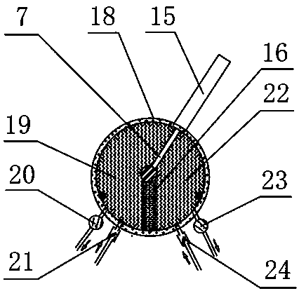 A floating garbage collection device driven by waves