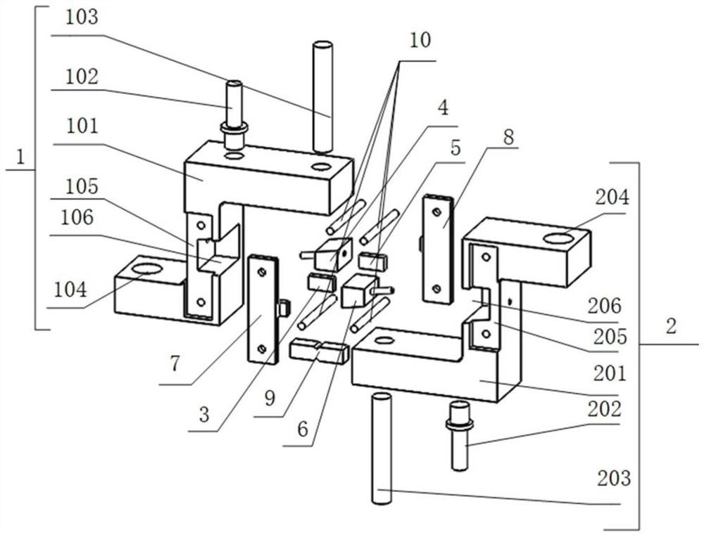 Clamp for testing shear performance of composite material