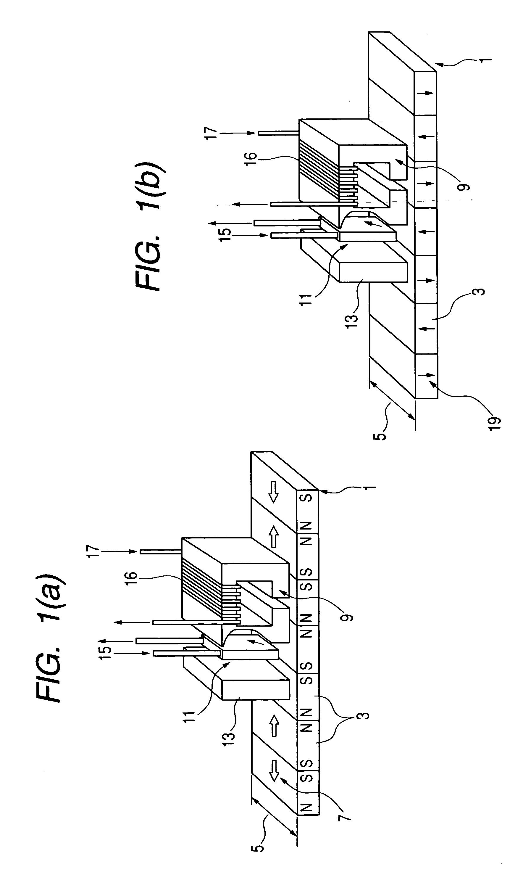 Exchange biased magnetic head having confined current path