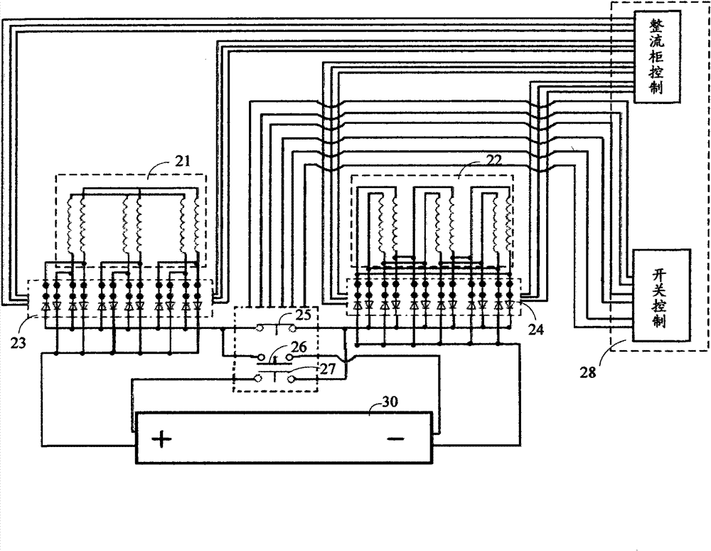 Power supply device for ultrahigh-power silicon carbide smelting furnace and silicon carbide smelting device