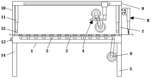 Iron sheet surface polishing device