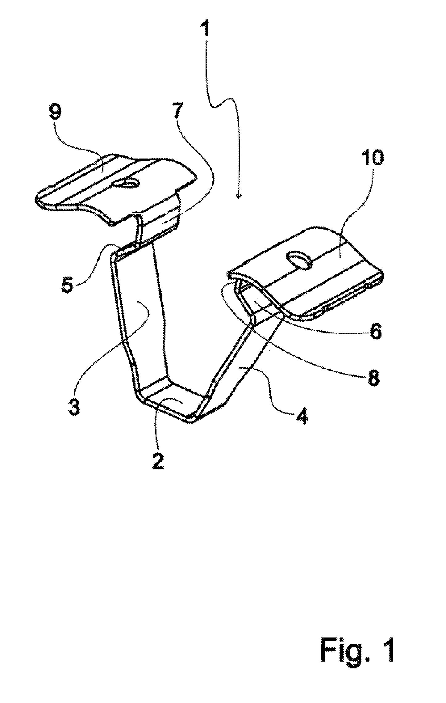 Device for attaching two add-on parts to a carrier part