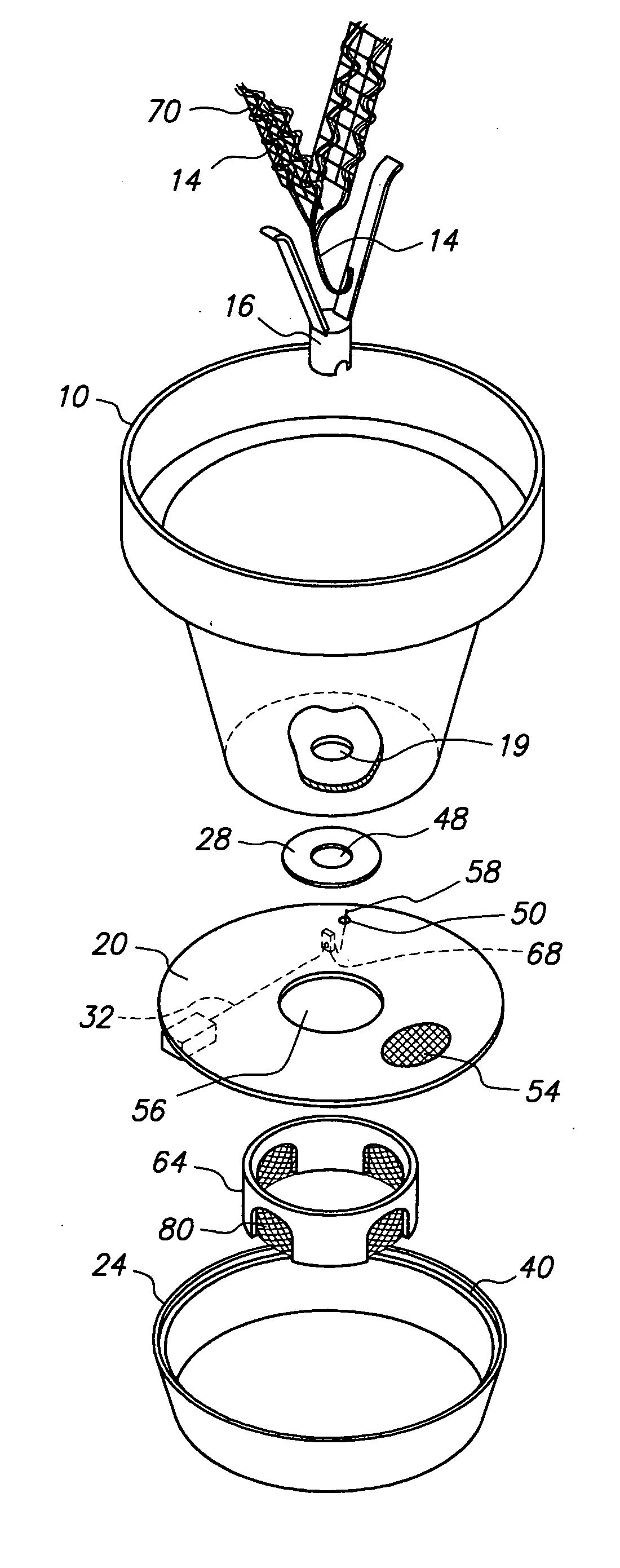 Potted plant watering system