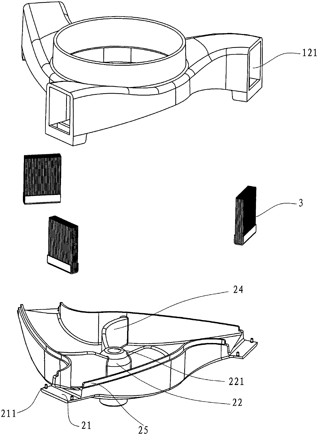 Tray of animal feeding device