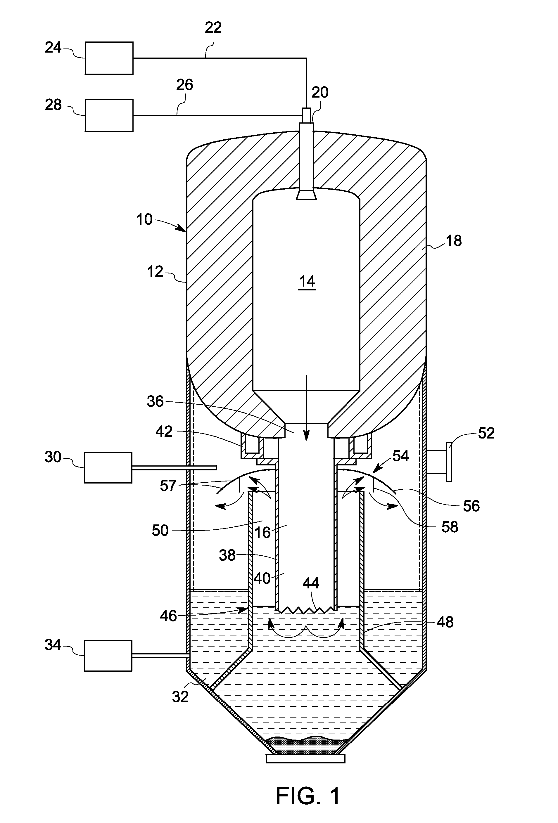 Cooling chamber assembly for a gasifier
