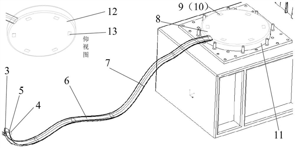 Thin-wall structure vibration test device and test method considering differential pressure condition