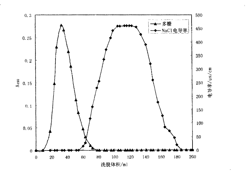 Extraction method of natural soluble polysaccharide using radial chromatography