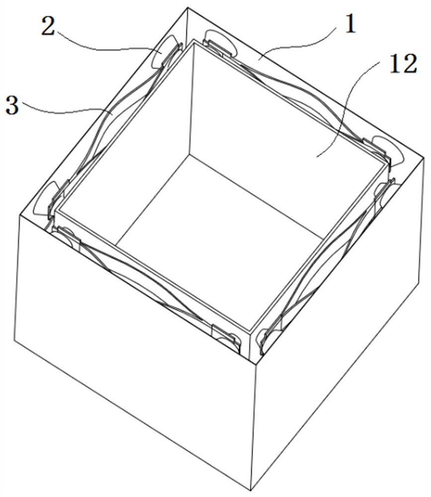Shock absorption storage box for express delivery and adjustment method thereof