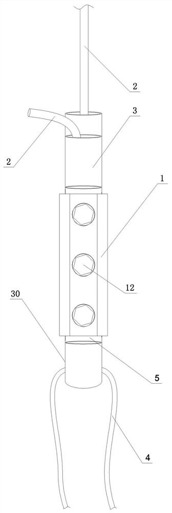 A knotless wire group and a binding method for the knotless wire group