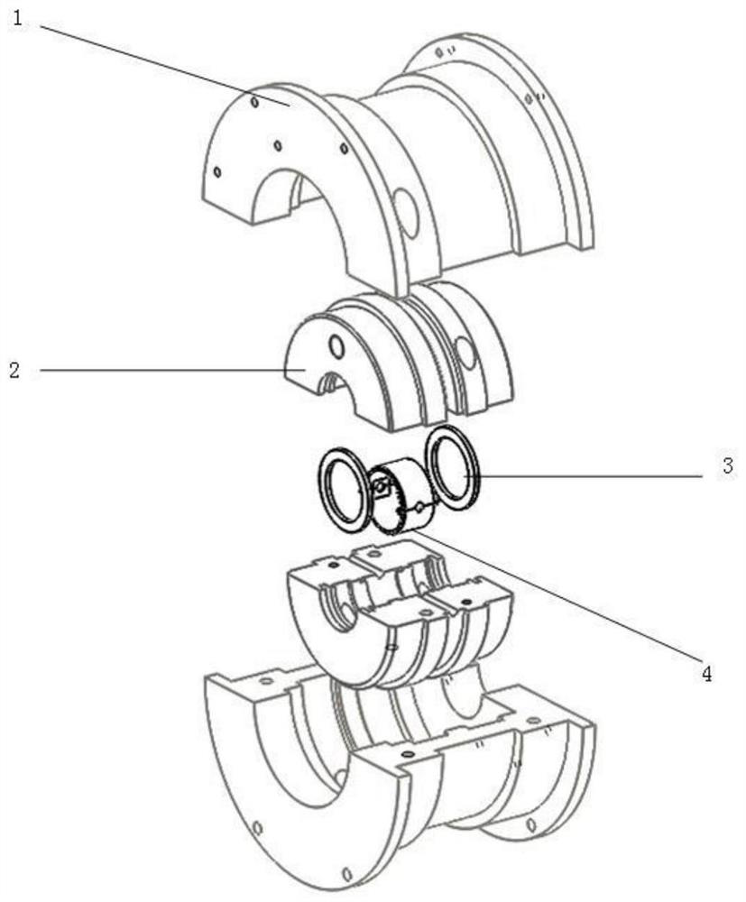 A Combined Split Sliding Bearing Supporting a Rod Rotor