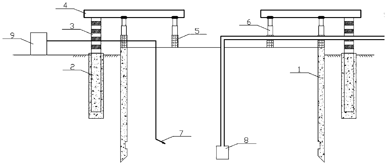Hydrostatic hydraulic flushing and suction sinking well construction method