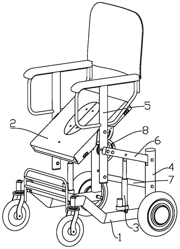 Seat capable of assisting in standing and sitting of human body