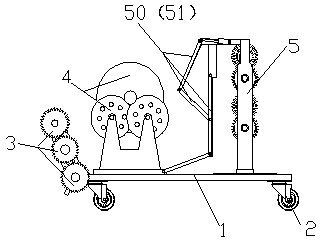 Automatic lawn laying device for garden environment protection and greening