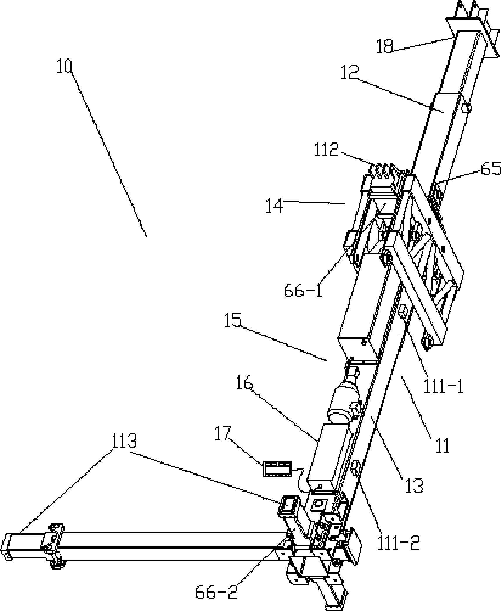 Hydraulic lifting self-ascending template system of intelligent independent unit structure