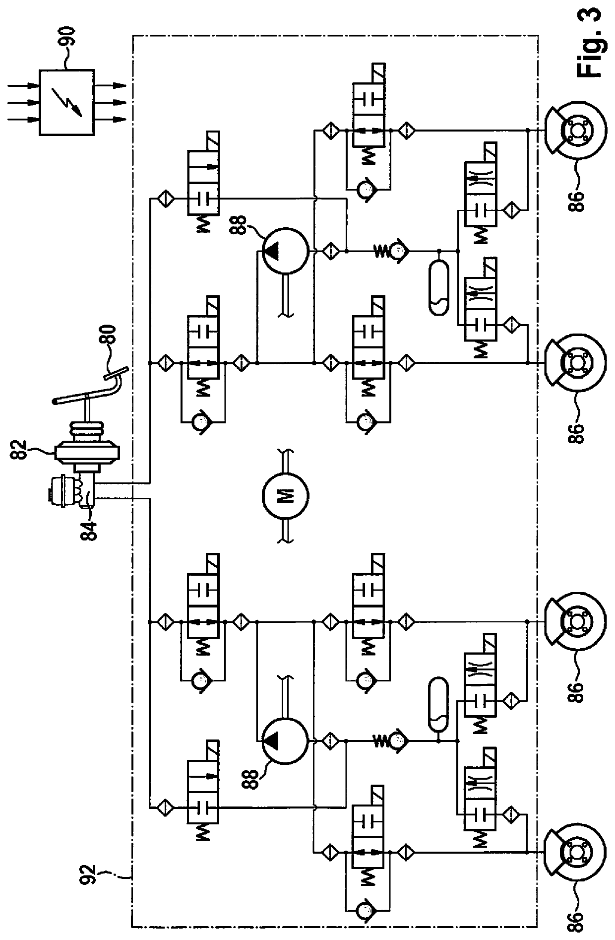 Method for boosting the brake power in an electronically slip-controllable vehicle brake system, as well as an electronically slip-controllable vehicle brake system