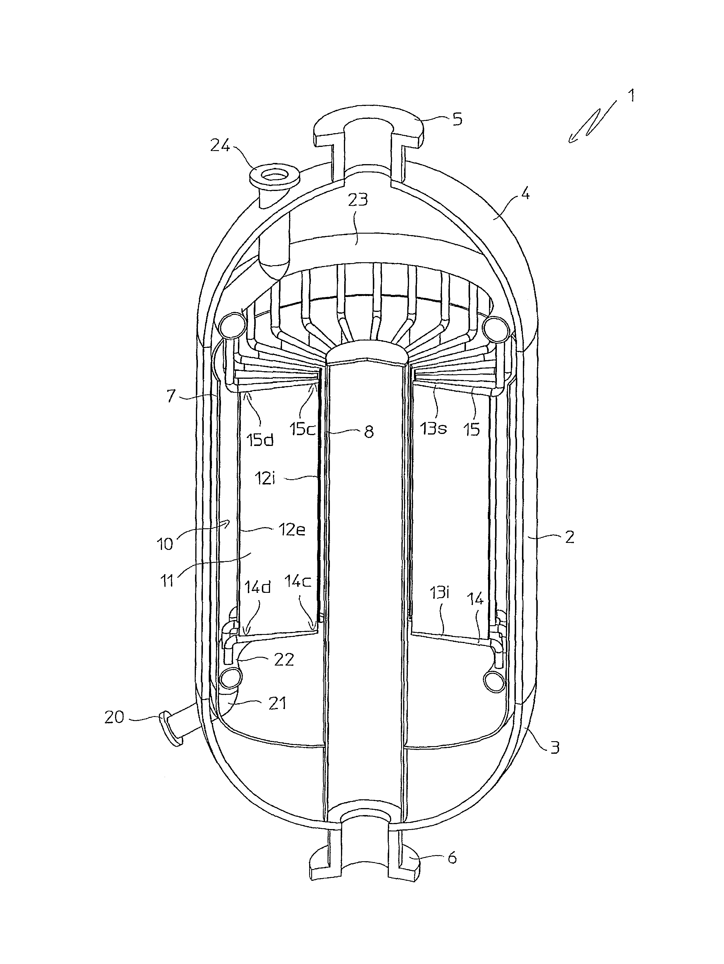 Isothermal chemical reactor with plate heat exchanger