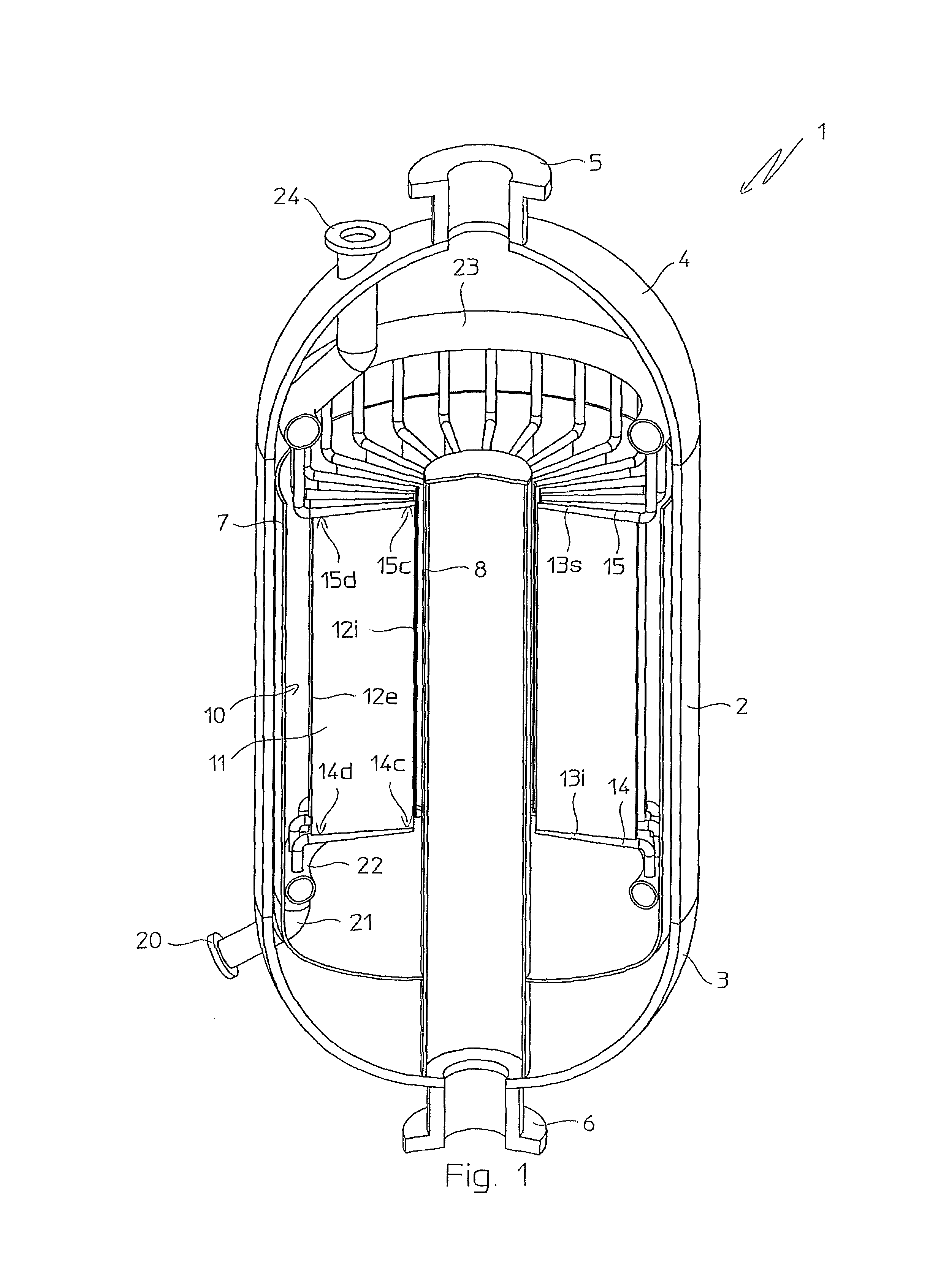 Isothermal chemical reactor with plate heat exchanger